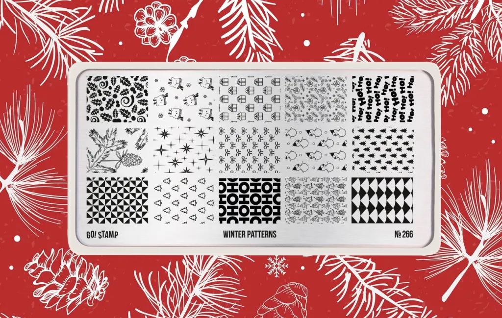 Go Stamp Пластина для стемпинга 266 Winter Patterns