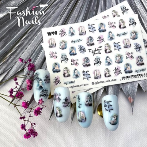 Fashion Nails Слайдер-дизайн White 098*