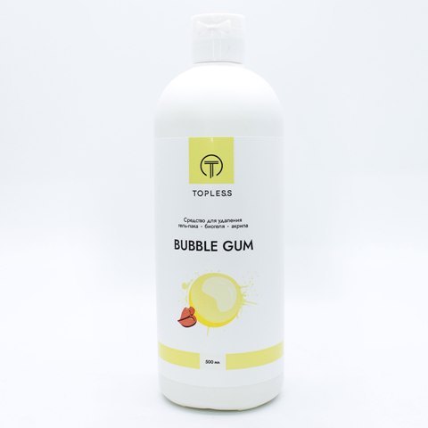 TOPLESS Жидкость для снятия гель-лака Bubble gum (500 мл)