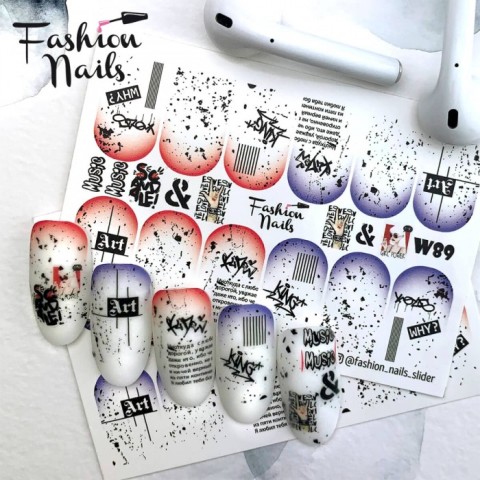 Fashion Nails Слайдер-дизайн White 089*