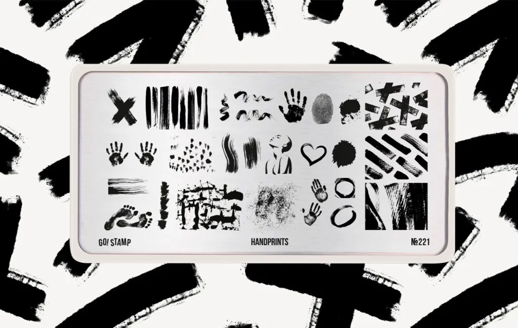 Go Stamp Пластина для стемпинга 221 Handprints
