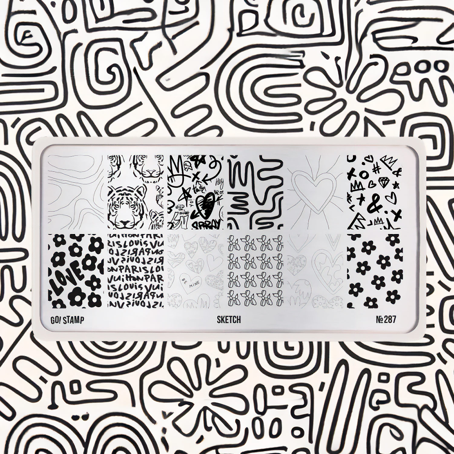 Go Stamp Пластина для стемпинга 287 Sketch