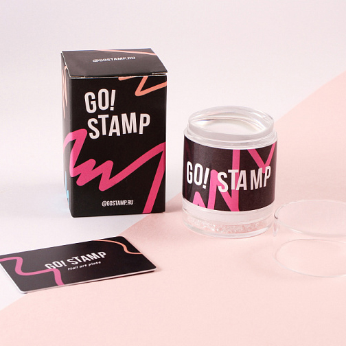 Go Stamp Штамп двойной силиконовый и мини-скрапер No Glitter