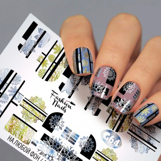 Fashion Nails Зима Слайдер-дизайн Galaxy 064*