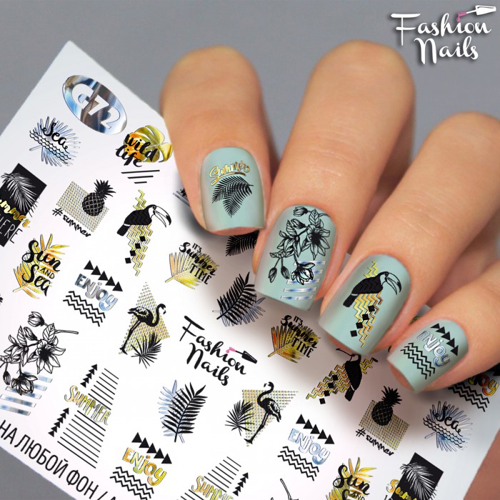 Fashion Nails Слайдер-дизайн Galaxy 072*