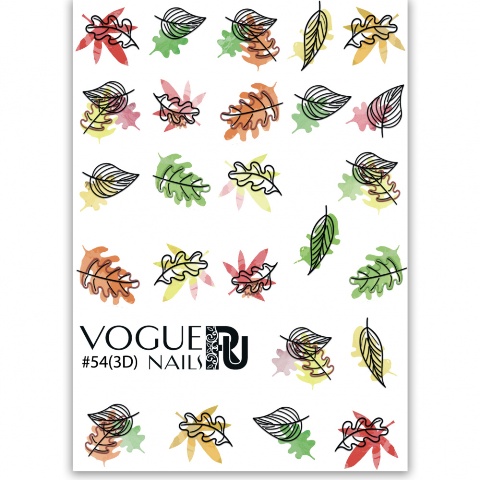 Vogue Nails Осень Слайдер-дизайн 3D #054*