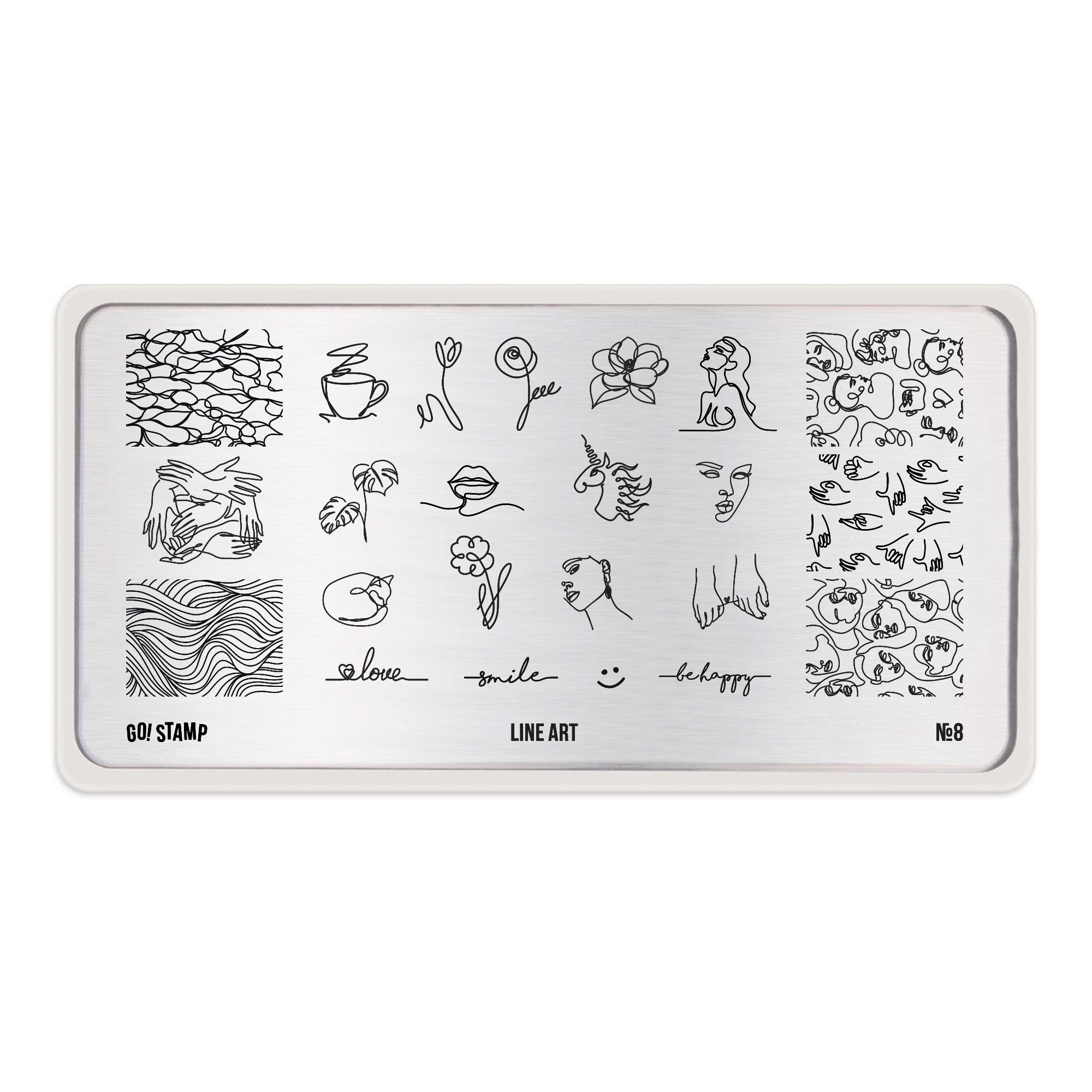 Go Stamp Пластина для стемпинга 08 Line art*