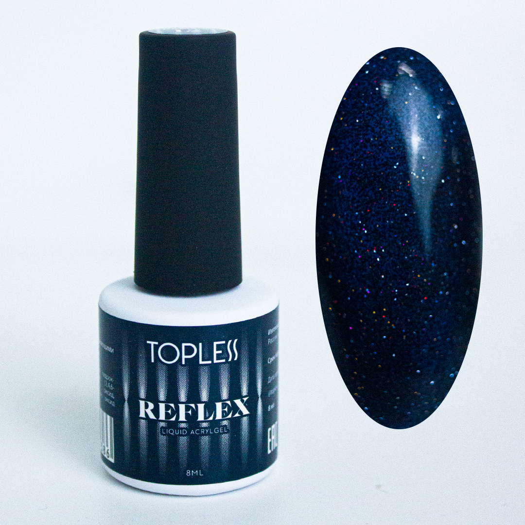 TOPLESS Reflex 12 Акригель со светоотражающими частицами (8 мл)