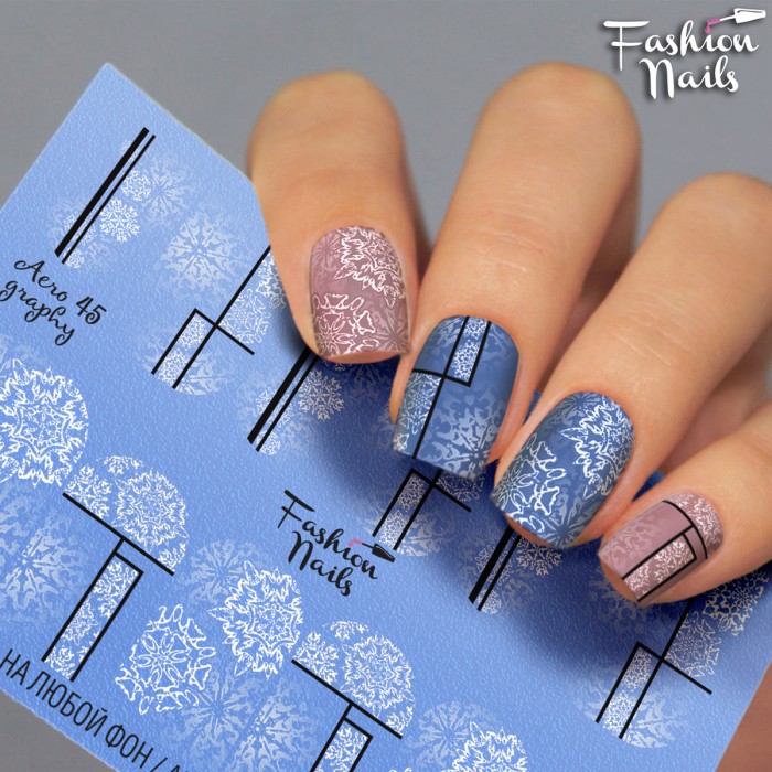 Fashion Nails Зима Слайдер-дизайн AeroGraphy 045*