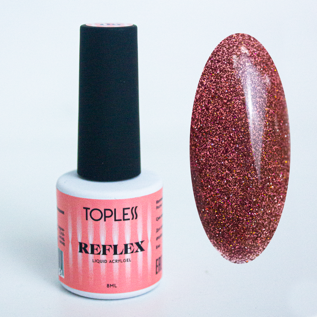 TOPLESS Reflex 09 Акригель со светоотражающими частицами (8 мл)