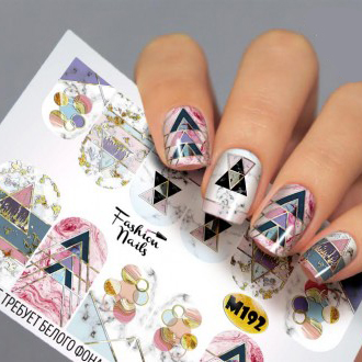 Fashion Nails Слайдер-дизайн Metallic 192