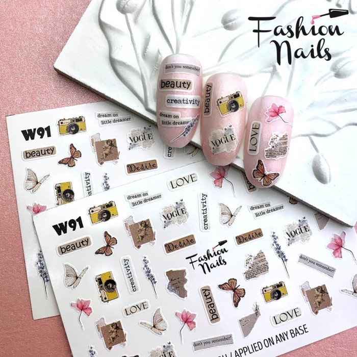 Fashion Nails Слайдер-дизайн White 091*