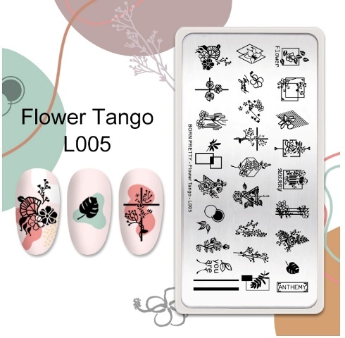 Born Pretty-L005    12*6  (50016) Flower Tango*