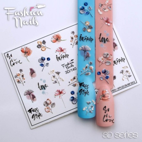 Fashion Nails Осень Слайдер-дизайн 3d 140*