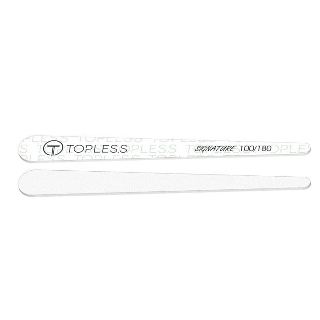 TOPLESS SIGNATURE Пилка для ногтей (белая, капля, 100/180)