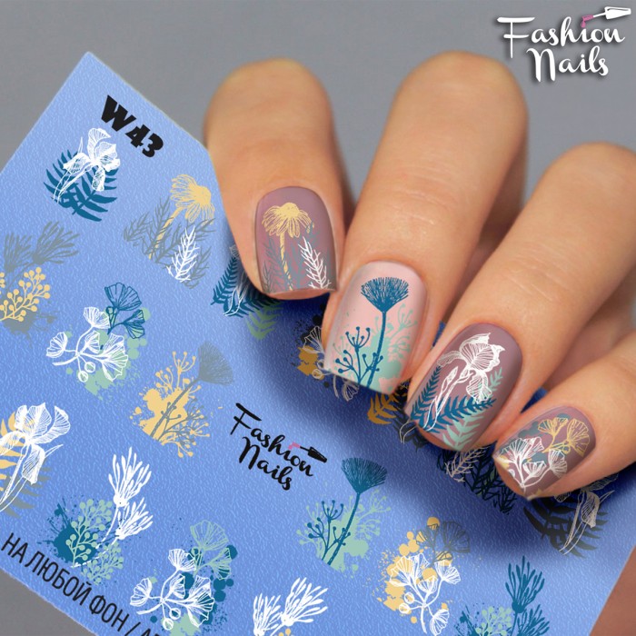 Fashion Nails Слайдер-дизайн White 043*