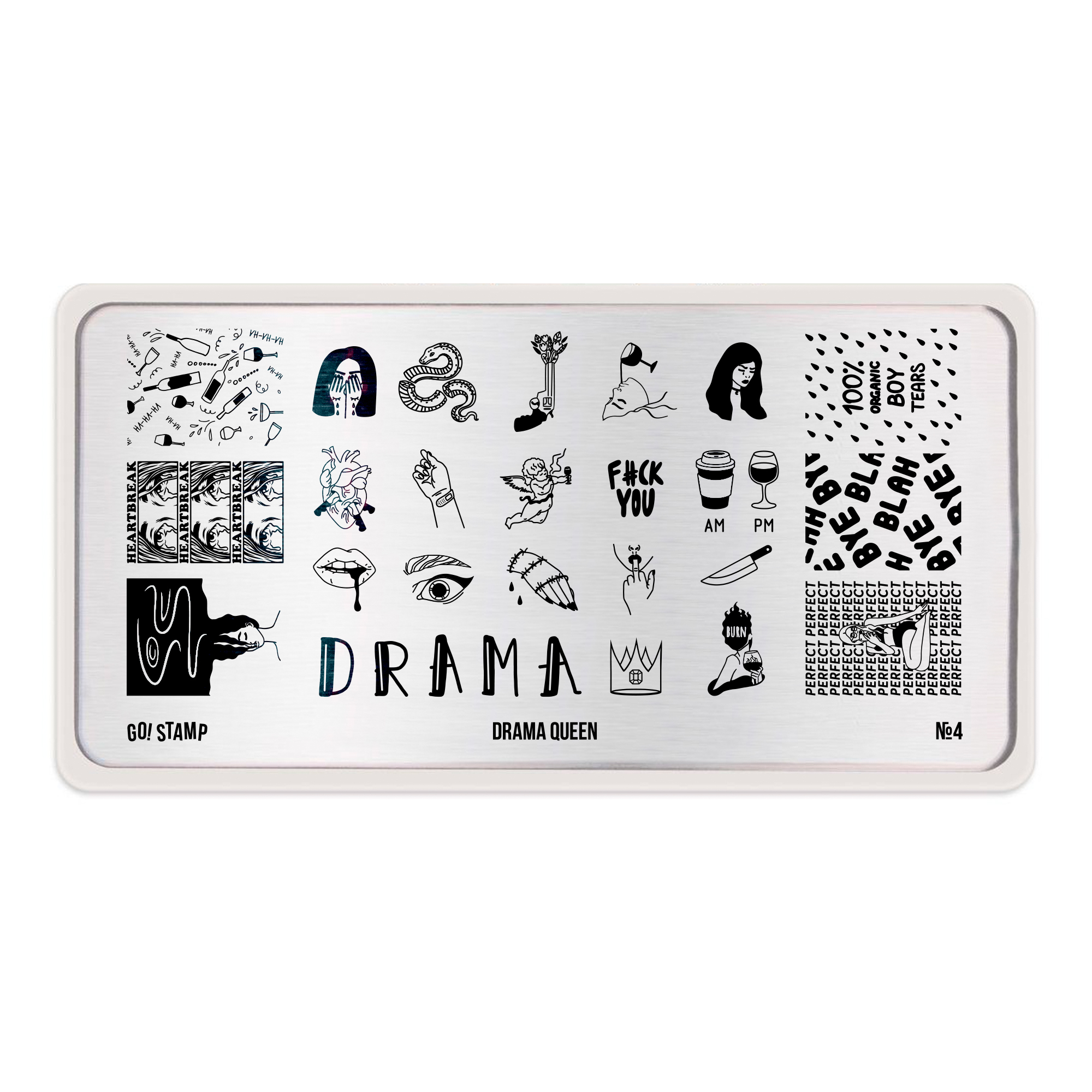 Go Stamp Пластина для стемпинга 04 Drama queen*
