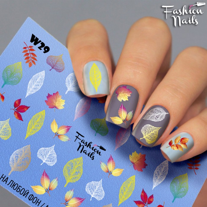 Fashion Nails Осень Слайдер-дизайн White 029*