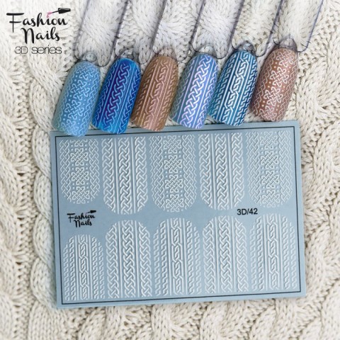 Fashion Nails Зима Слайдер-дизайн 3d 042*