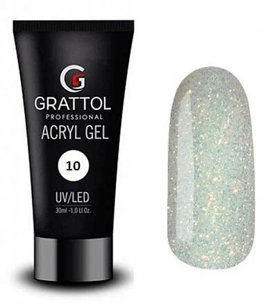Grattol Acryl Gel 10 Glitter (30 мл)*