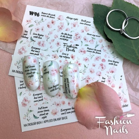 Fashion Nails Слайдер-дизайн White 096*