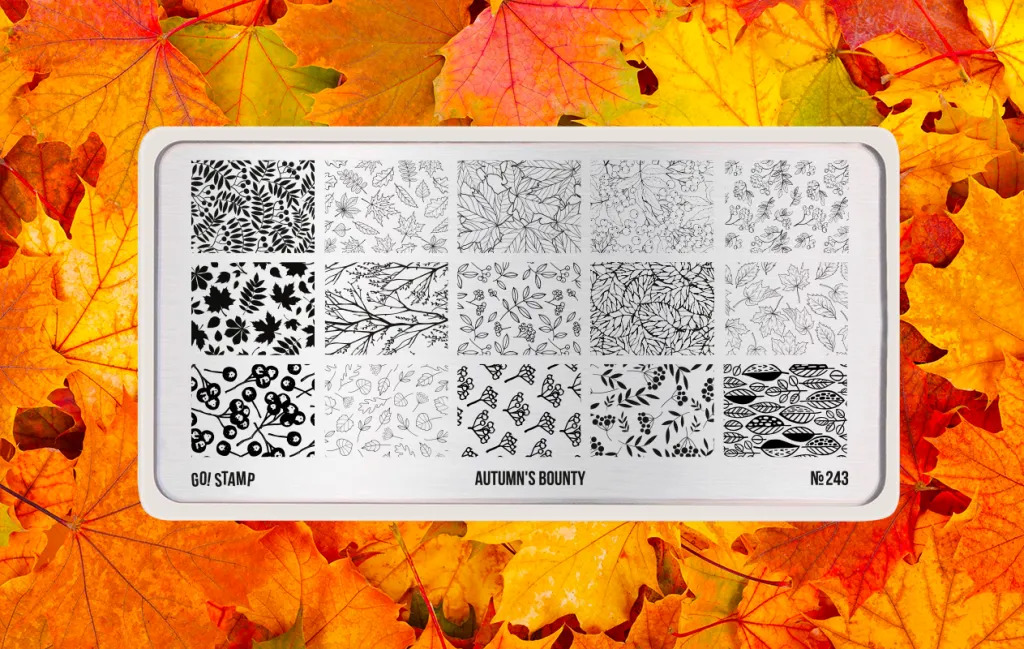 Go Stamp Пластина для стемпинга 243 Autumn's Bounty