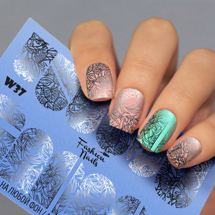 Fashion Nails Зима Слайдер-дизайн White 037*