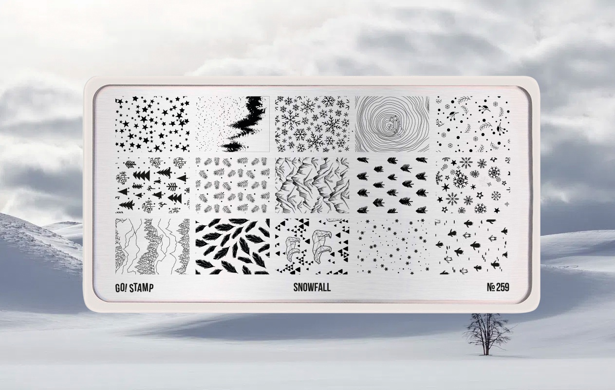 Go Stamp Пластина для стемпинга 259 Snowfall