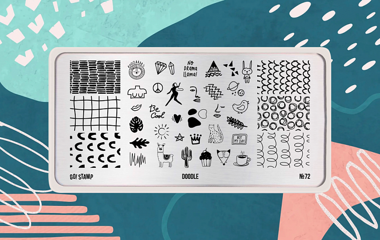 Go Stamp Пластина для стемпинга 72 Doodle*