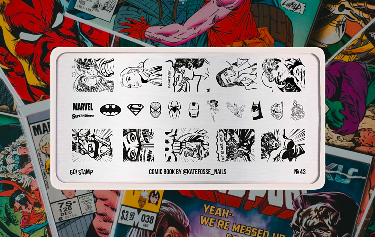 Go Stamp Пластина для стемпинга 43 Comic Book*
