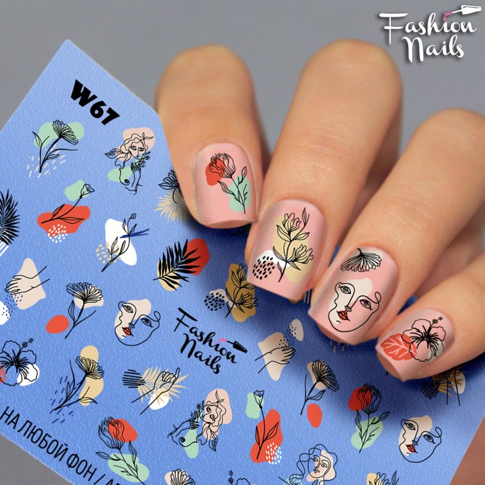 Fashion Nails Осень Слайдер-дизайн White 067*
