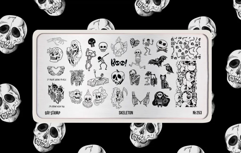 Go Stamp Пластина для стемпинга 253 Skeleton