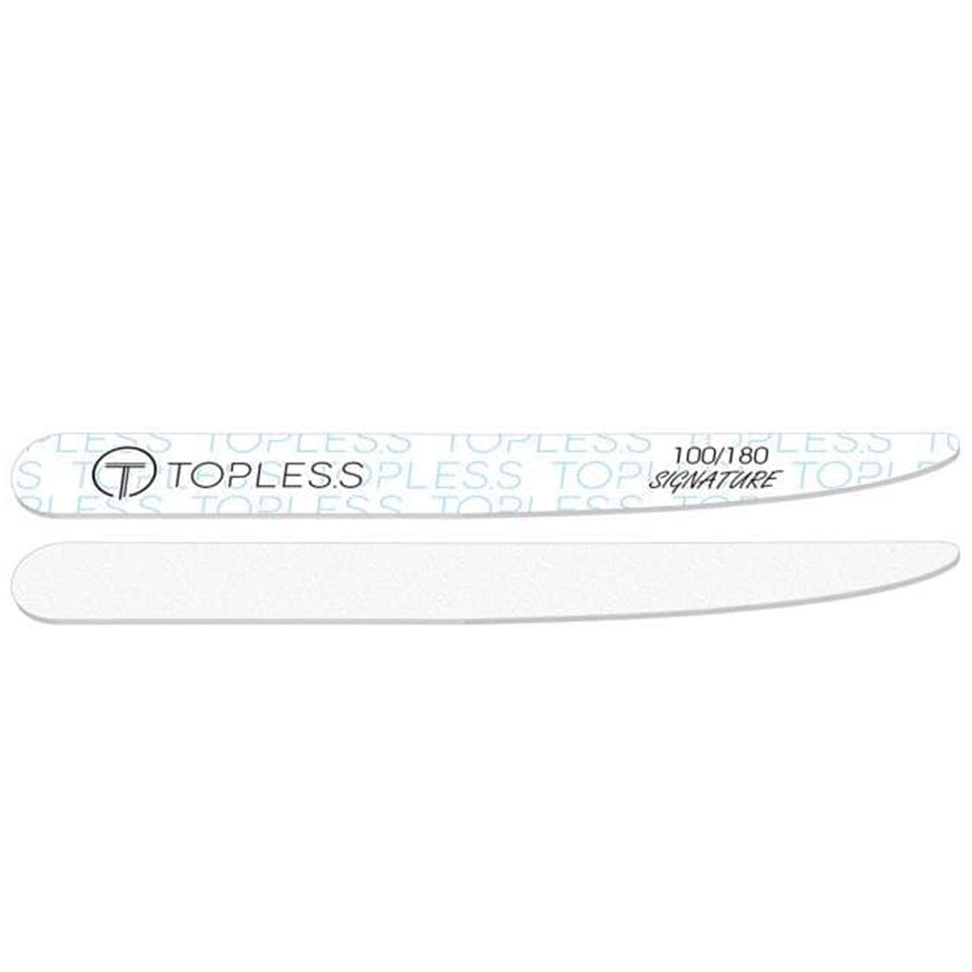 TOPLESS SIGNATURE Пилка для ногтей (белая, лодочка, 100/180)