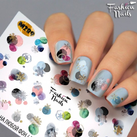 Fashion Nails Зима Слайдер-дизайн Metallic 289*