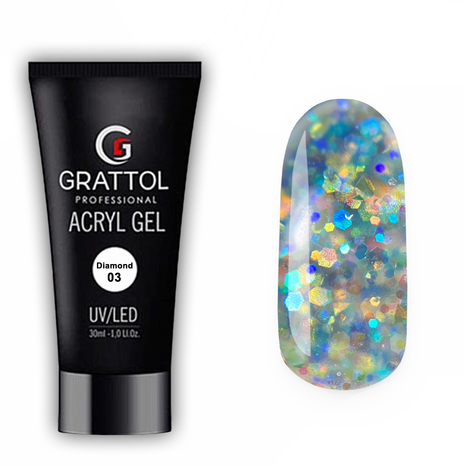 Grattol Acryl Gel Diamond 03 (30 мл)*