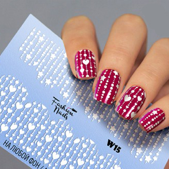 Fashion Nails Слайдер-дизайн White 015*