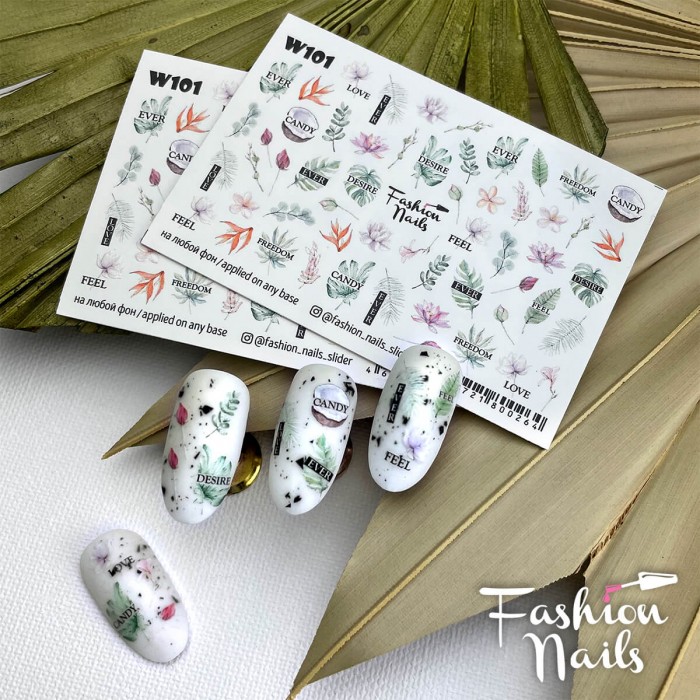 Fashion Nails Слайдер-дизайн White 101*