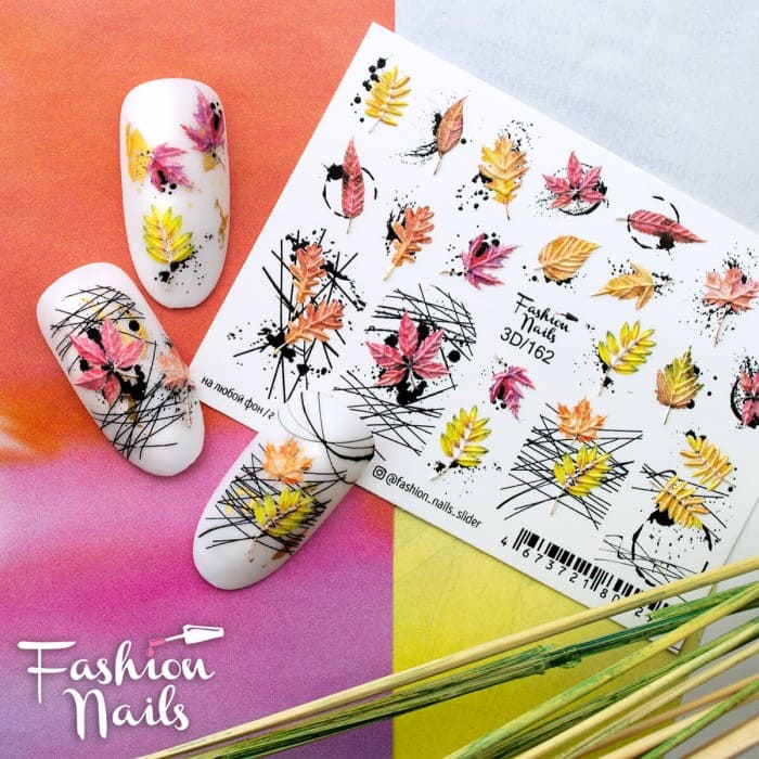 Fashion Nails Осень Слайдер-дизайн 3d 162*