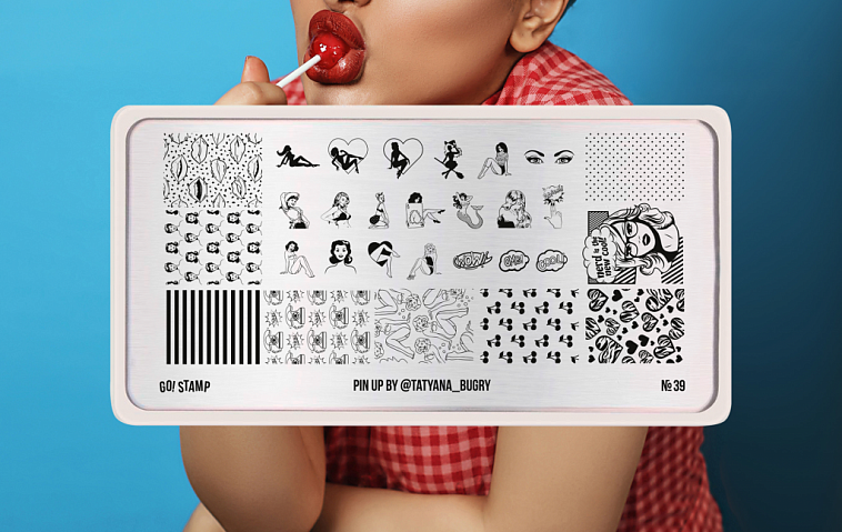 Go Stamp Пластина для стемпинга 39 Pin Up*