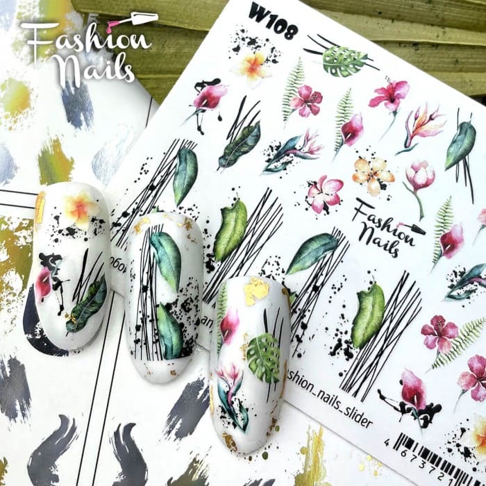 Fashion Nails Слайдер-дизайн White 108*