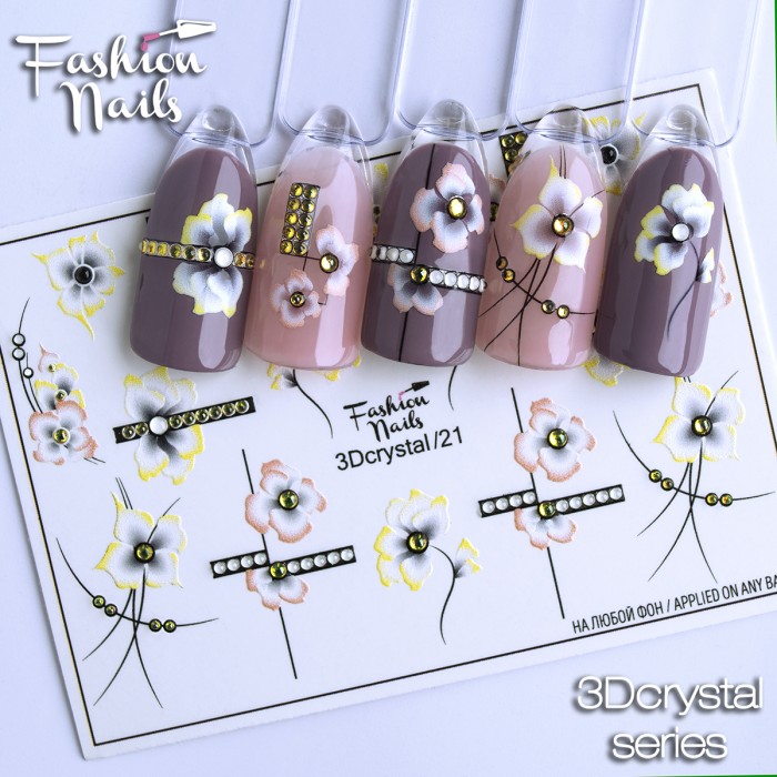 Fashion Nails Слайдер-дизайн 3d Crystal 021*