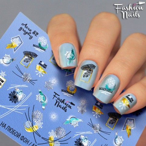 Fashion Nails Зима Слайдер-дизайн AeroGraphy 052*