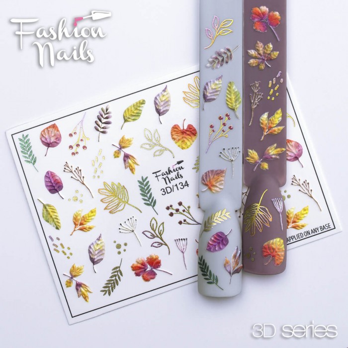 Fashion Nails Осень Слайдер-дизайн 3d 134*