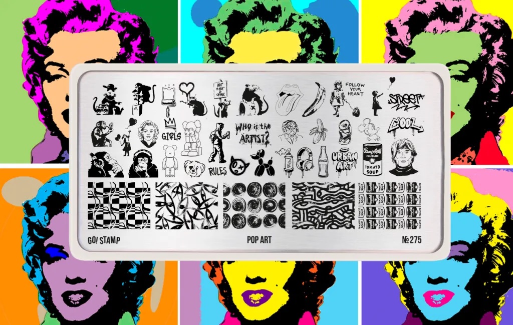 Go Stamp Пластина для стемпинга 275 Pop Art