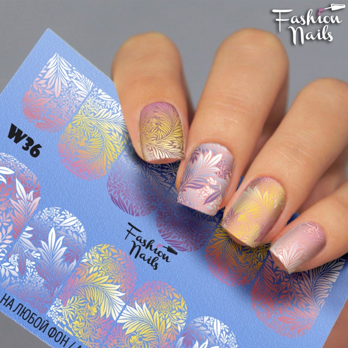 Fashion Nails Зима Слайдер-дизайн White 036*