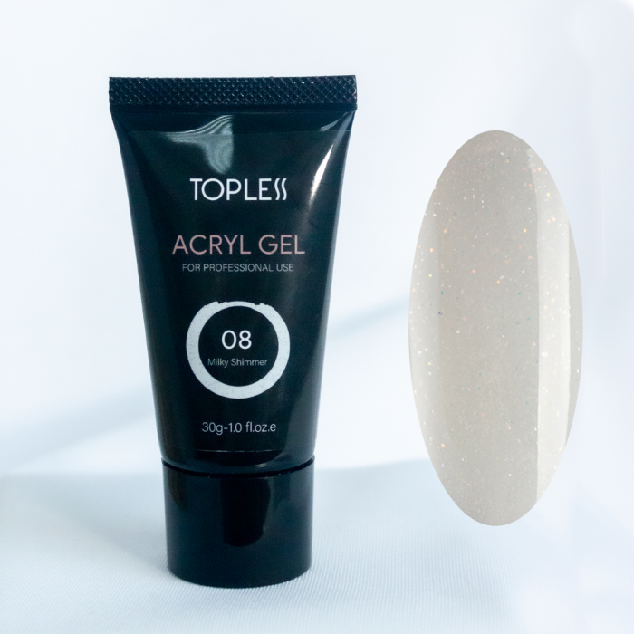 TOPLESS Acryl Gel 08 Milky Shimmer (30 мл)