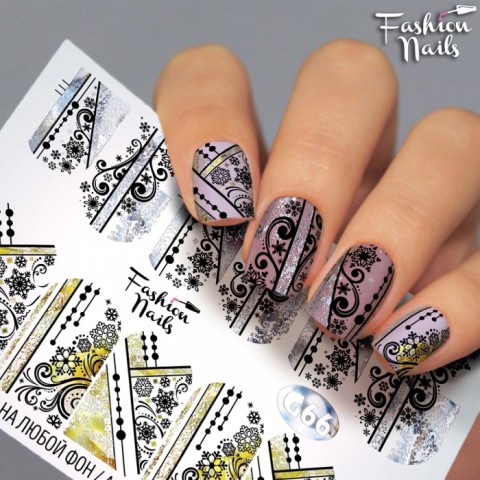 Fashion Nails Зима Слайдер-дизайн Galaxy 066*