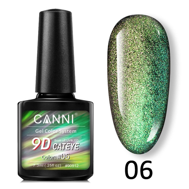 CANNI Гель-лак 9D Кошачий глаз №06 (7,3 мл)