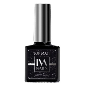 IVA NAILS Топ Matt White Snow (8 мл)*