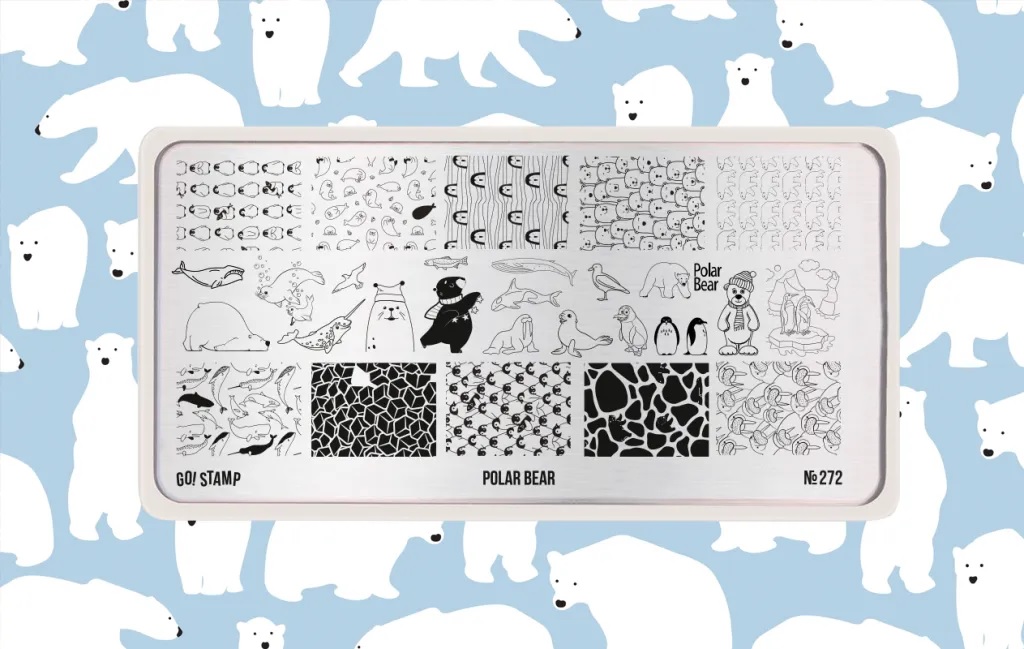 Go Stamp Пластина для стемпинга 272 Polar Bear